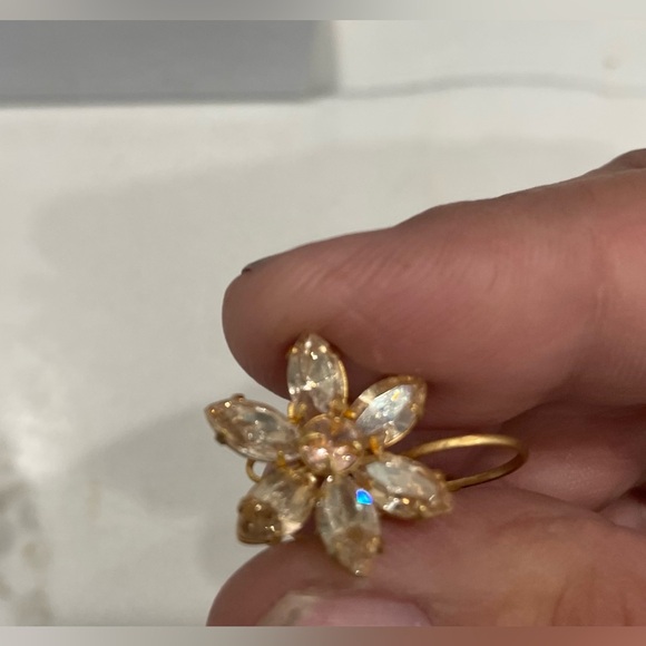 Liz Palacios’s Swarovski Crystal Lever-Back Earrings Champagne - Picture 2 of 3